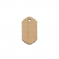 Figurina Eticheta Tag Produs din Lemn - 55x30 mm