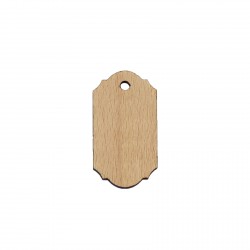 Figurina Eticheta Tag Produs din Lemn - 55x30 mm