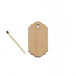Figurina Eticheta Tag Produs din Lemn - 55x30 mm