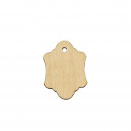 Figurina Eticheta Tag Produs din Lemn - 55x41 mm