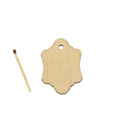 Figurina Eticheta Tag Produs din Lemn - 55x41 mm
