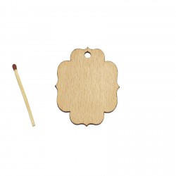 Figurina Eticheta Tag Produs din Lemn - 55x45 mm