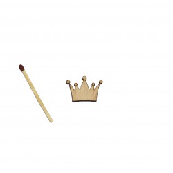 Figurina Coronita Rege din Lemn - 25x17 mm