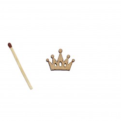 Figurina Coronita Regina din Lemn - 25x19 mm