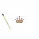 Figurina Coronita Regina din Lemn - 25x19 mm