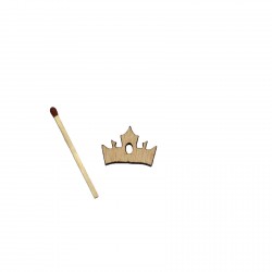 Figurina Coronita Printesa din Lemn - 25x19 mm