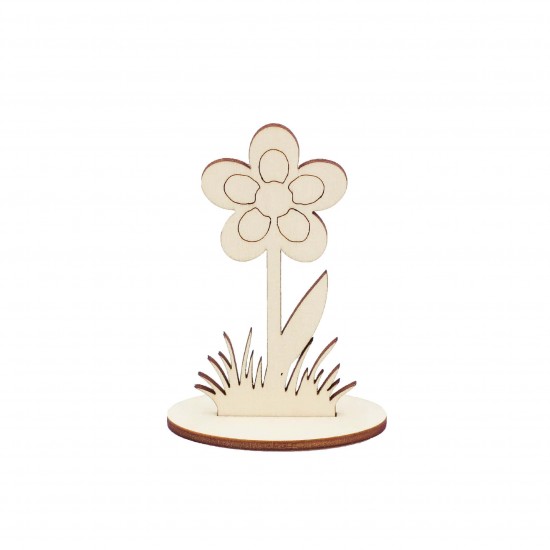 Ornament Blank Margareta din Lemn cu Suport Ornament Blank Margareta din Lemn cu Suport