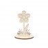 Ornament Blank Margareta din Lemn cu Suport