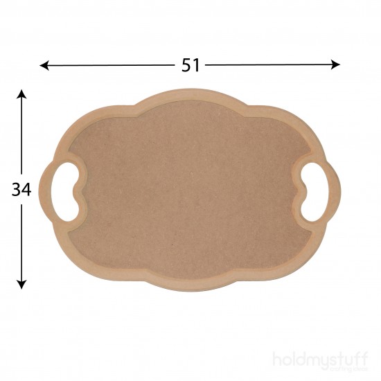 Tava MDF Bubble Gum - Gatitul Miresei - Tavita Mot - 51x34x1.2cm - Blank
