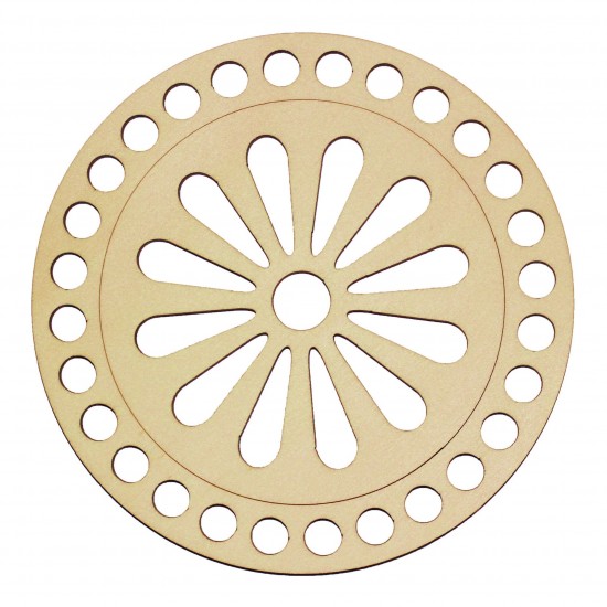 Baza din lemn pentru Crosetat Model Margareta - Albasia- 15cm - 28o - 10mm