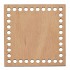 Baza din lemn pentru Crosetat - Patrat - Fag -10x10cm - 37o - 6mm