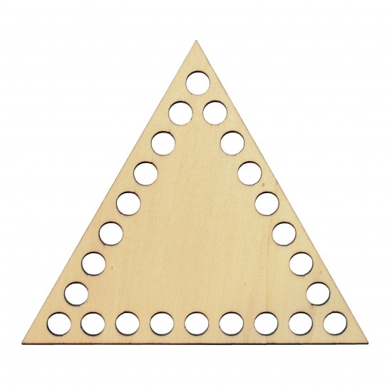 Baza din lemn pentru Crosetat - Triunghi - Albasia - 15x13cm - 24o - 10mm