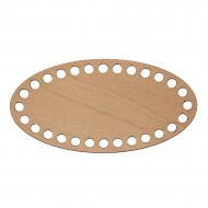 Baza din lemn pentru Crosetat - Oval - Fag - 20x10cm - 28o - 10mm