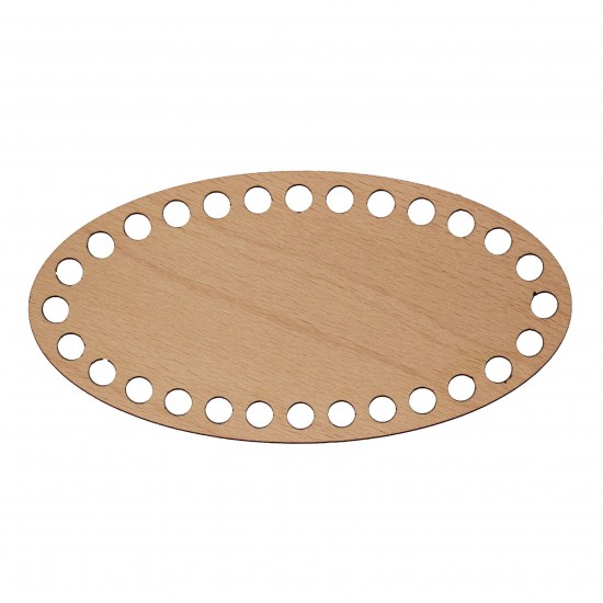 Baza din lemn pentru Crosetat - Oval - Fag - 20x10cm - 28o - 10mm
