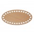 Baza din lemn pentru Crosetat - Oval - Fag - 20x10cm - 28o - 10mm