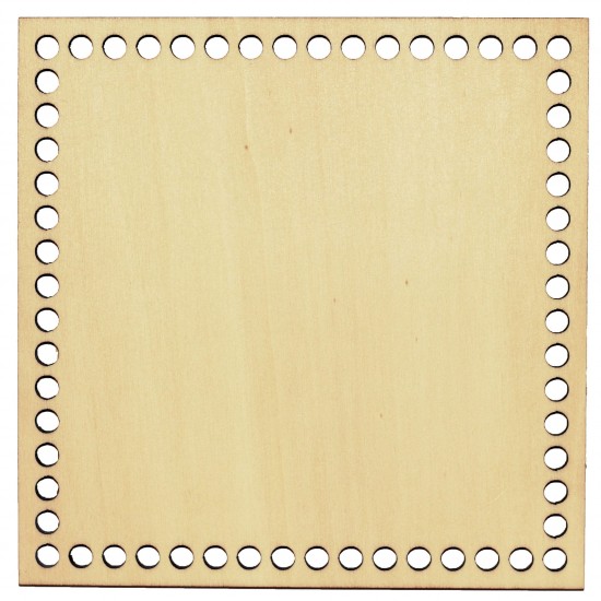 Baza din lemn pentru Crosetat - Patrat - Albasia -15x15cm - 60o - 6mm