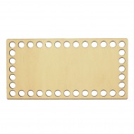 Baza din lemn pentru Crosetat - Dreptunghi - Albasia - 20x10cm - 38o - 10mm