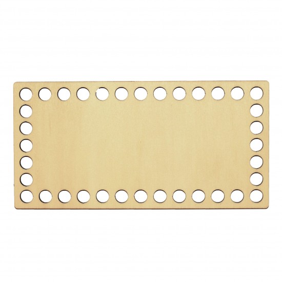 Baza din lemn pentru Crosetat - Dreptunghi - Albasia - 20x10cm - 38o - 10mm