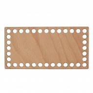 Baza din lemn pentru Crosetat - Dreptunghi - Fag - 20x10cm - 38o - 10mm