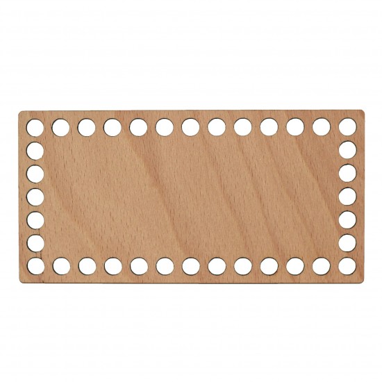 Baza din lemn pentru Crosetat - Dreptunghi - Fag - 20x10cm - 38o - 10mm