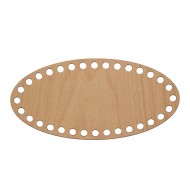 Baza din lemn pentru Crosetat - Oval - Fag - 25x12cm - 32o - 10mm