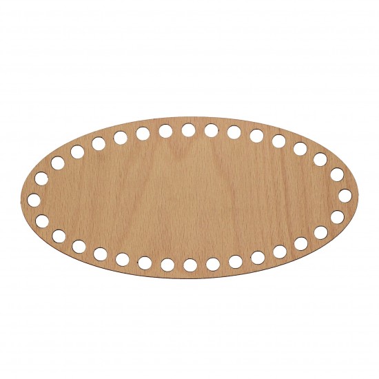 Baza din lemn pentru Crosetat - Oval - Fag - 25x12cm - 32o - 10mm
