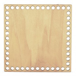Baza din lemn pentru Crosetat - Patrat - Albasia - 20x20cm - 48o - 10mm