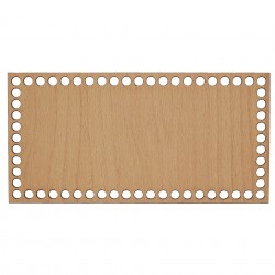 Baza din lemn pentru Crosetat - Dreptunghi - Fag - 30x15cm - 60o - 10mm