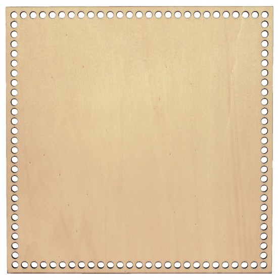 Baza din lemn pentru Crosetat - Patrat - Albasia - 25x25cm - 104o - 6mm