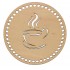 Baza din lemn pentru Crosetat Cerc Model Ceasca Cafea - Fag - 15cm - 47o - 6mm