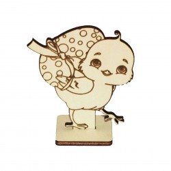Figurina pentru Colorat - Pui FC006 - 105x92 mm