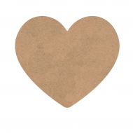 Tablita MDF - 25x22x0.4 cm - Inima M - Blank