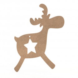 Tablita MDF 40x39x0.8 cm - Ren cu Stea XL - Blank