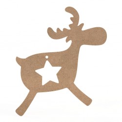 Tablita MDF 40x39x0.8 cm - Ren cu Stea XL - Blank