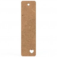 Semn Carte Blank 15x4 cm Inima Perforata Colt