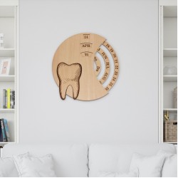 Calendar Perpetuu din Lemn cu Dintisor