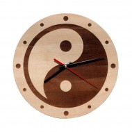 Ceas de Perete Yin si Yang din Lemn 