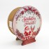 Suport Decorativ - Cutie Glob pentru Aranjamente Florale de Craciun – Personalizata cu Text -  Model Mos Craciun si Ren - 16.5x15x6.5 cm