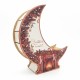 Suport Decorativ - Cutie Semilună pentru Aranjamente Florale de Craciun – Personalizata cu Text -  Model Semineu - 22x19x6.5 cm