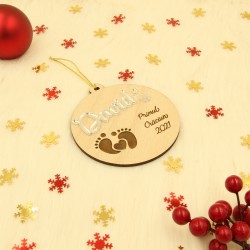 Ornament Brad Personalizat Primul Craciun - Baiatel