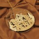 Ornament Brad Acril si Lemn - Familie de Turta Dulce - 3 membrii - Personalizat