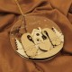 Ornament Brad Acril si Lemn - Familie Gnomi - Cuplu - Personalizat