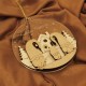 Ornament Brad Acril si Lemn - Familie Gnomi - 3 membrii - Personalizat