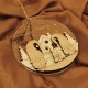 Ornament Brad Acril si Lemn - Familie Gnomi - 3 membrii - Personalizat