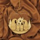 Ornament Brad Acril si Lemn - Familie Gnomi - 4 membrii - Personalizat