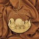 Ornament Brad Acril si Lemn - Familie Pinguini - 4 membrii - Personalizat