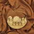 Ornament Brad Acril si Lemn - Familie Pinguini - 5 membrii - Personalizat
