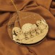 Ornament Brad Acril si Lemn - Familie Pinguini - 5 membrii - Personalizat