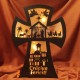 Decoratiune Luminoasa - Cruce Scena Nasterii -  Personalizata - Wenge