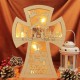Decoratiune Luminoasa - Cruce Scena Nasterii -  Craciun Fericit